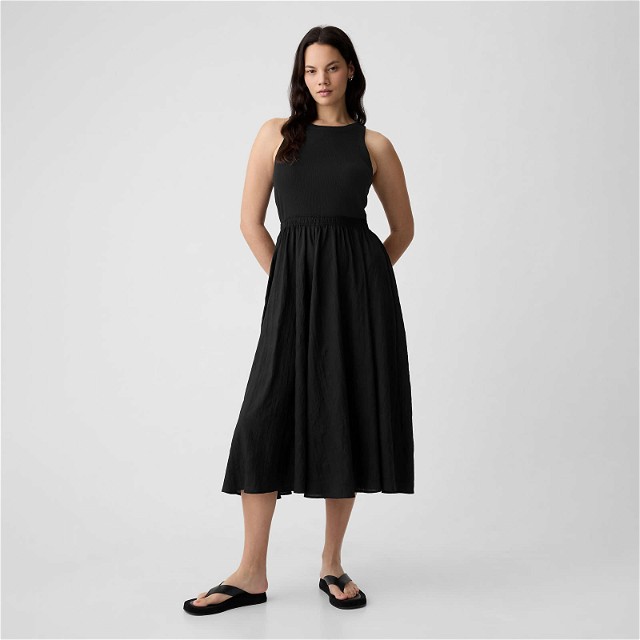 Dresses Ribbed Crinkle Dress Black