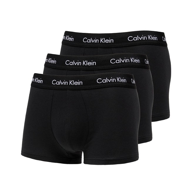 3 Pack Low Rise Trunks Black