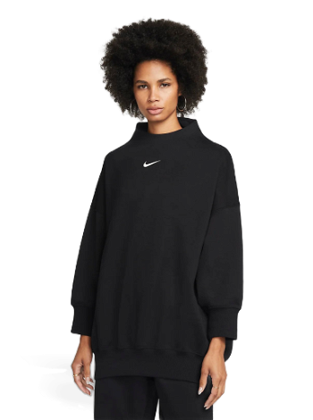 Nike Phoenix Fleece Over-Oversized Mock-Neck 3/4-Sleeve Sweatshirt DQ5765-010