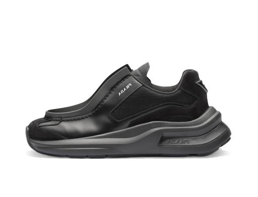 Prada Re-Nylon Gabardine Low Top Sneakers Black Black White