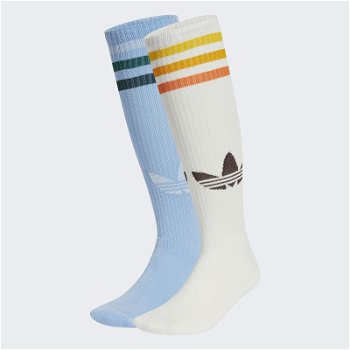 adidas Originals Knee Sock 2-Pack Clearsky/ Off White JD3291