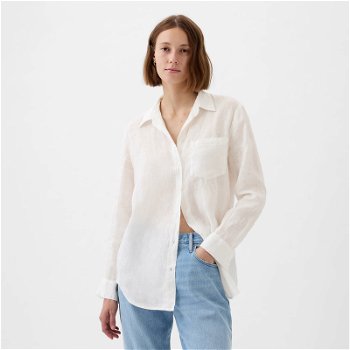 GAP Linen Boyfriend Shirt New Off White 875983-03