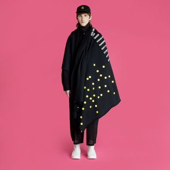 RAF SIMONS Fleece Blanket With Pins And Badges 224-905-19003-0099