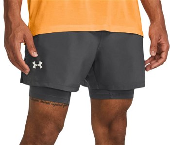 Under Armour UA LAUNCH 5'' 2-IN-1 SHORTS-GRY 1382640-025