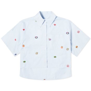 KENZO Paris Fruit Stickers Cropped Shirt FE52CH2469A1-64
