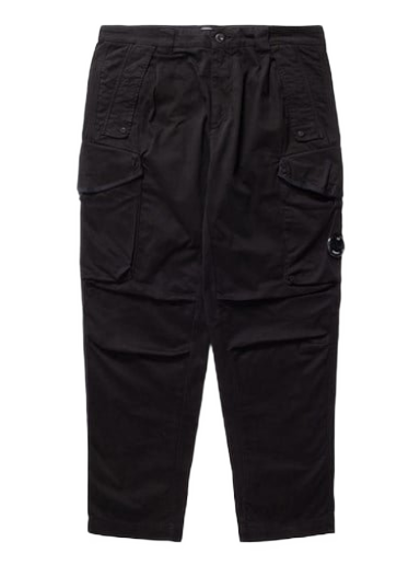 Stretch Sateen Loose Cargo Pants