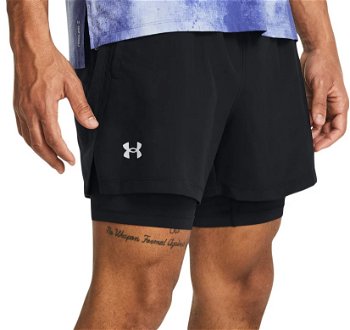 Under Armour UA LAUNCH 5 2-IN-1 SHORTS-BLK 1382640-001